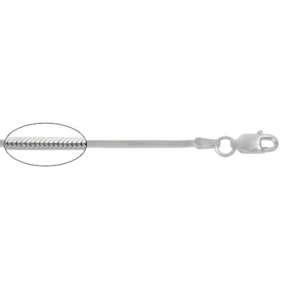1.8mm Four Sided Snake Chain - 14" - 24" Length, Sterling Silver
